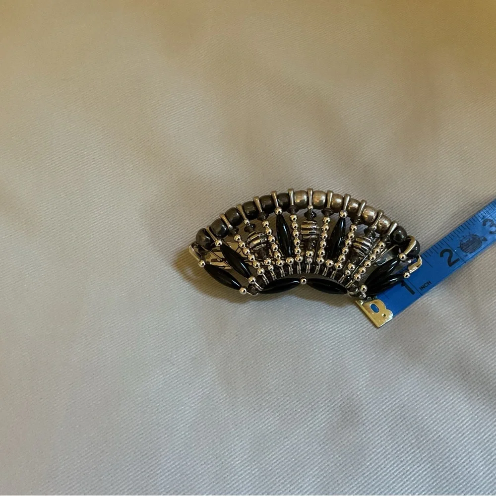 Safety Pin Art Hair Clip Barrette Vintage Handcrafted 80’s